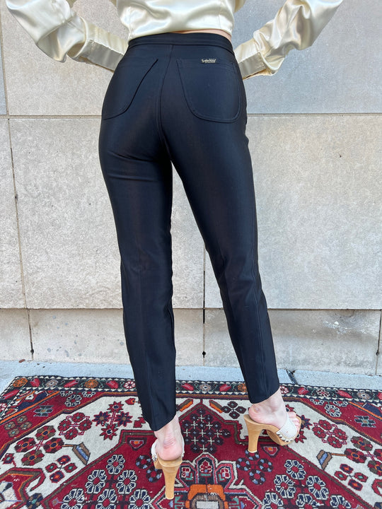 80s Black Spandex Disco Pants, Fredricks of Hollywood
