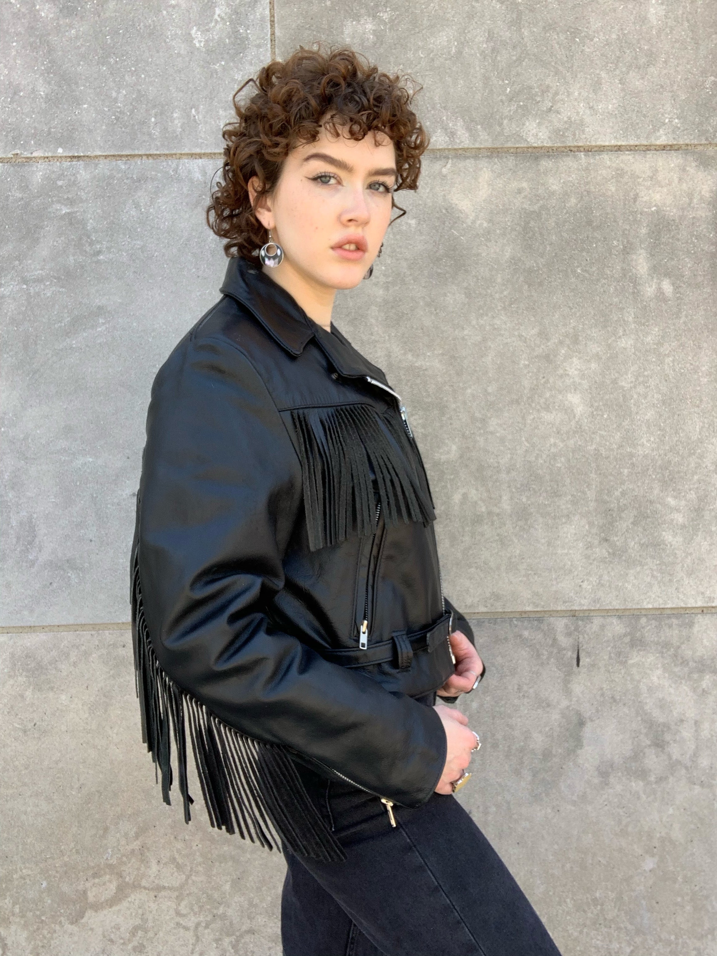 Fringe motorcycle outlet jacket