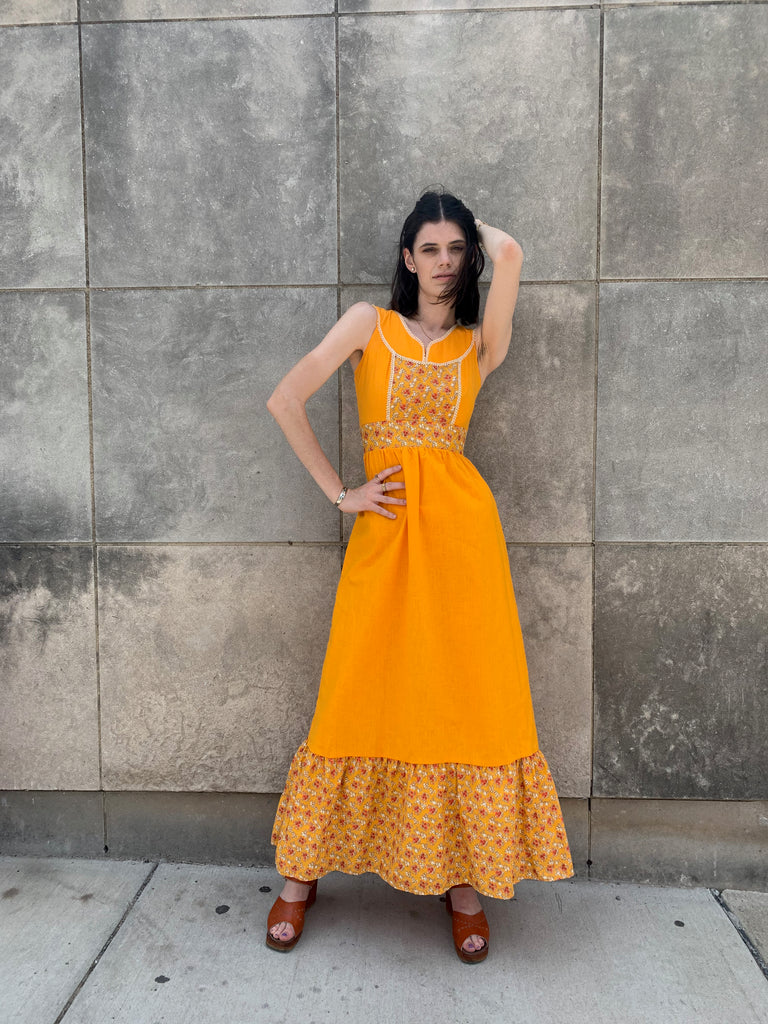 Vintage Orange Dress