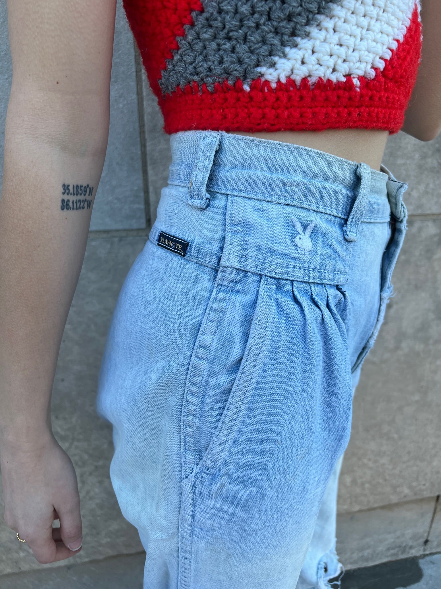 Baggy Denim Pants: Daring Women's Bunny Heart Pants by Playboy