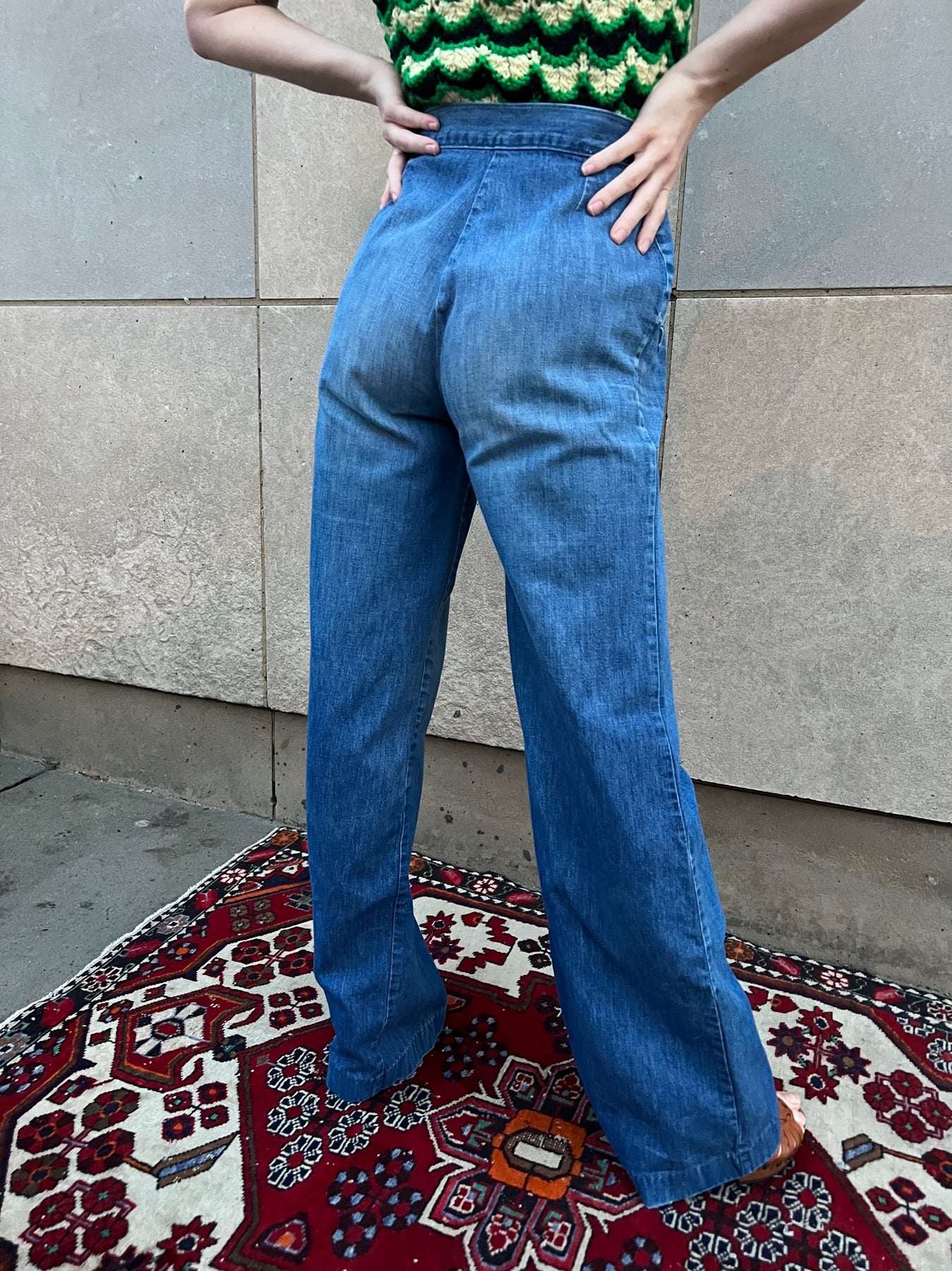 70s Vintage Wide Leg Bell Bottom Denim Jeans, h.i.s. – The Hip Zipper  Nashville