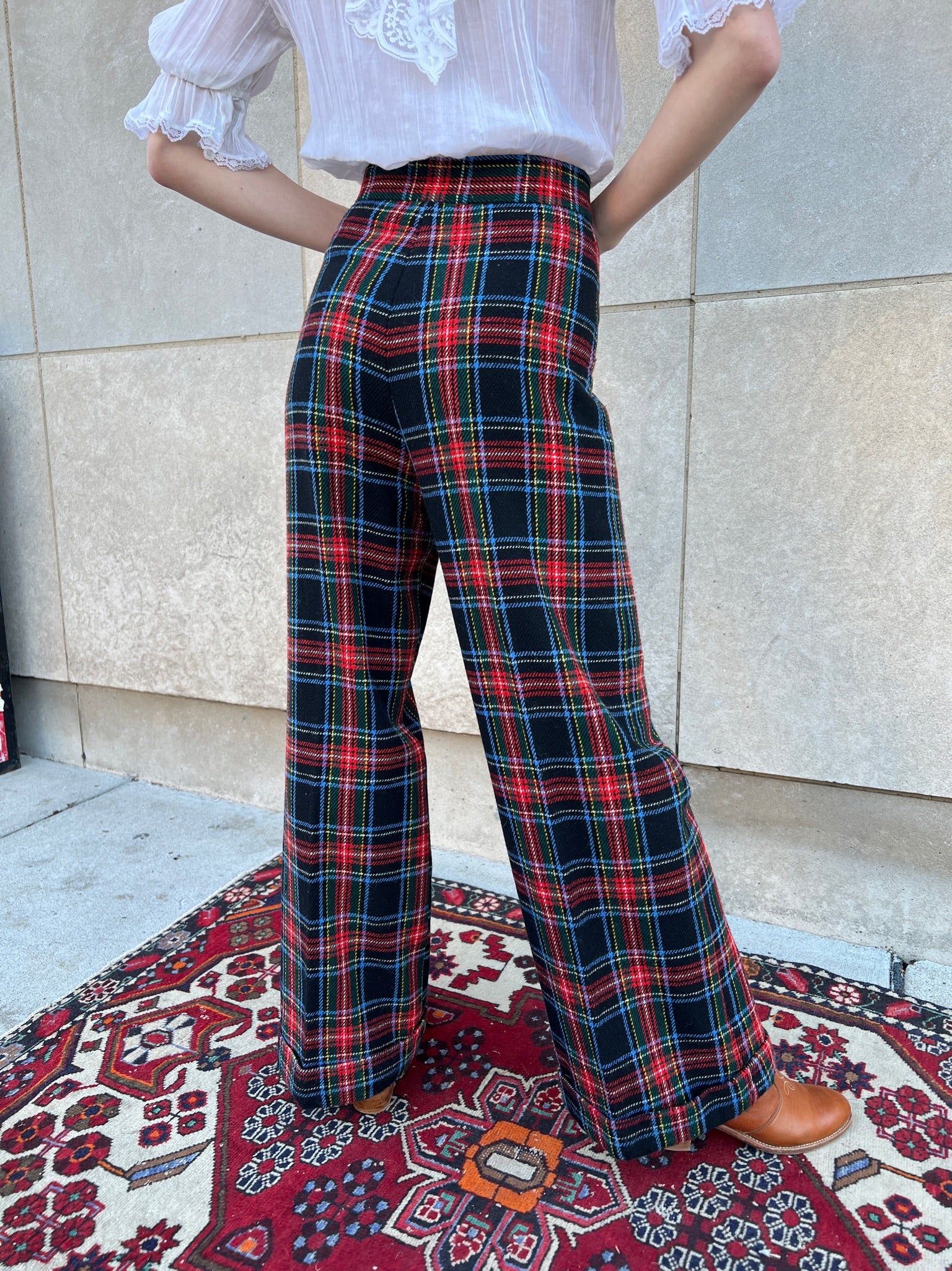 Givenchy Red Plaid Trousers XS – OMNIA