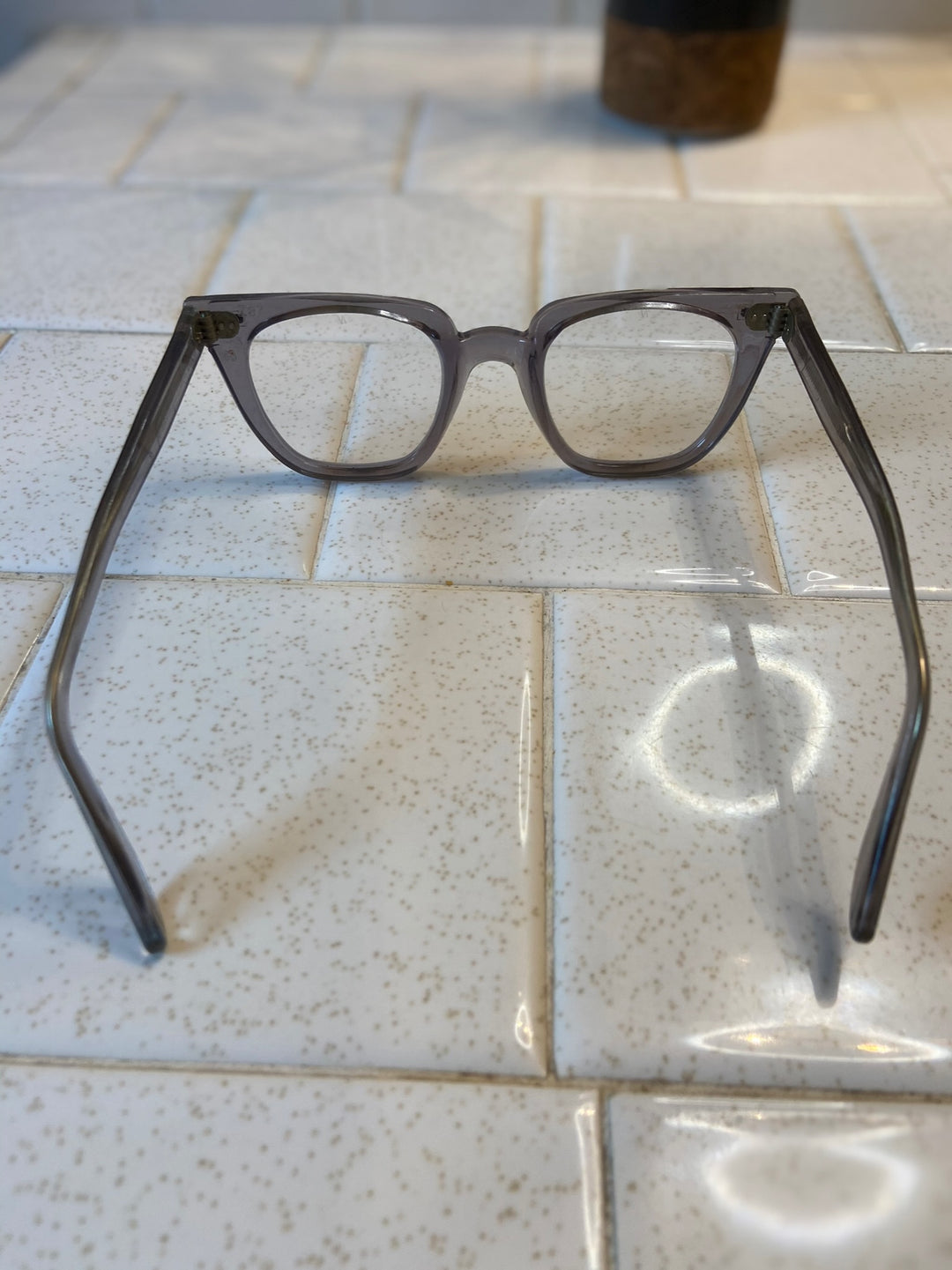 60s Grey Square Frame Vintage Eyeglasses, Norton