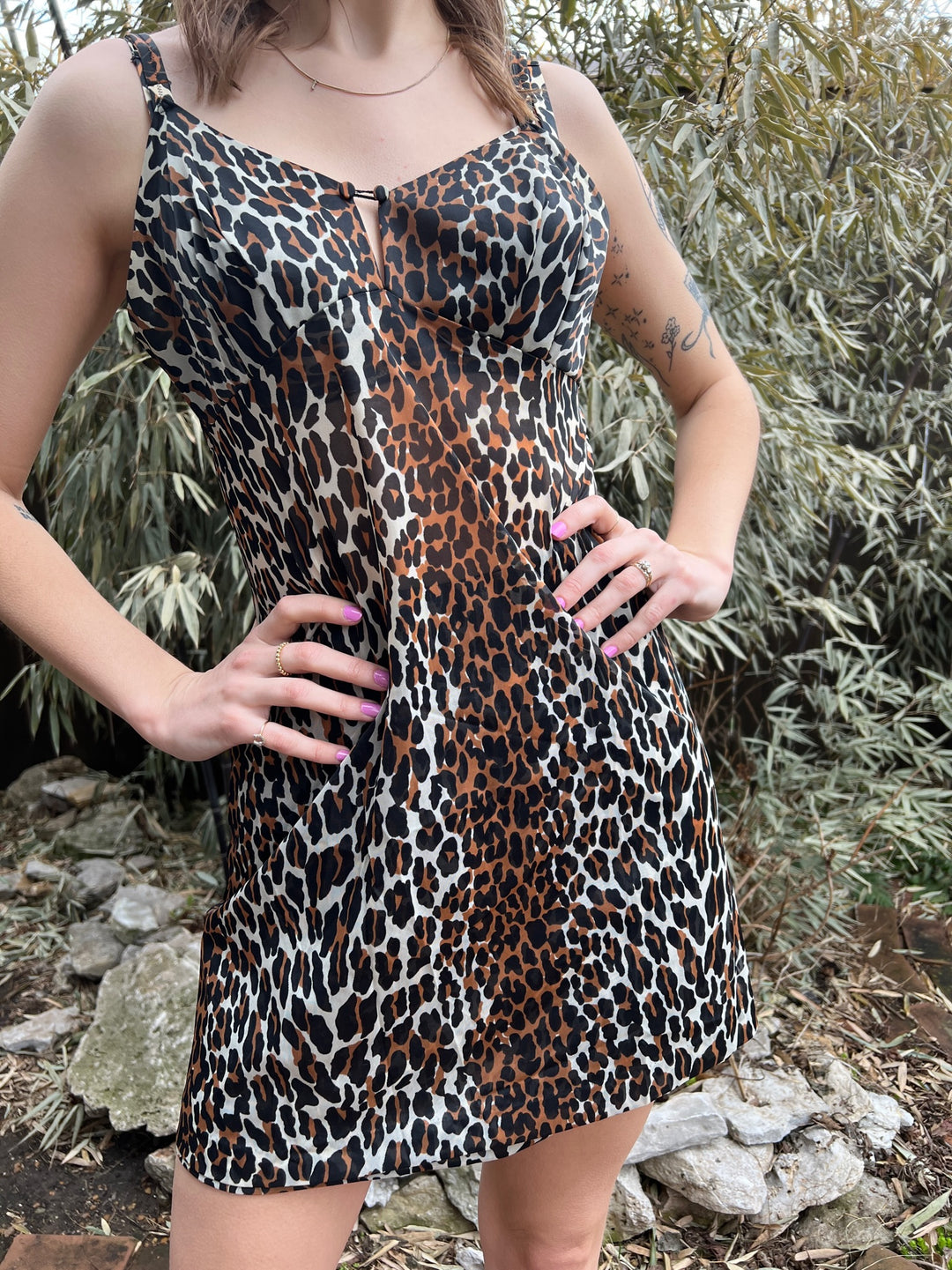 60s Leopard Print Nylon Lingerie Set, Vanity Fair